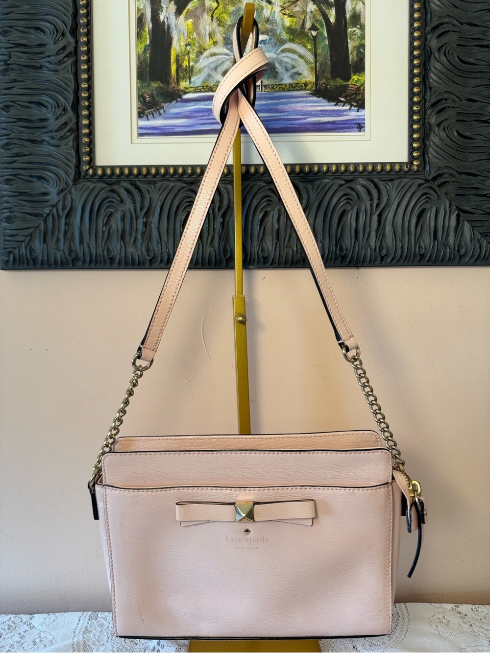 Kate Spade Pink New York Angelica Leather Crossbody Bag